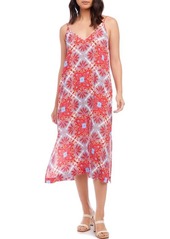 Karen Kane Floral Print Midi Slipdress at Nordstrom