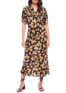 Karen Kane Floral Puff Sleeve Maxi Dress