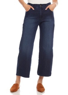 Karen Kane High Waist Crop Wide Leg Jeans