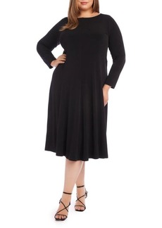 Karen Kane Kate Long Sleeve Jersey Midi Dress