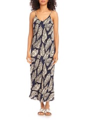 Karen Kane Leaf Print Bias Cut Slipdress