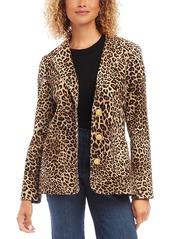 Karen Kane Leopard Print Corduroy Jacket