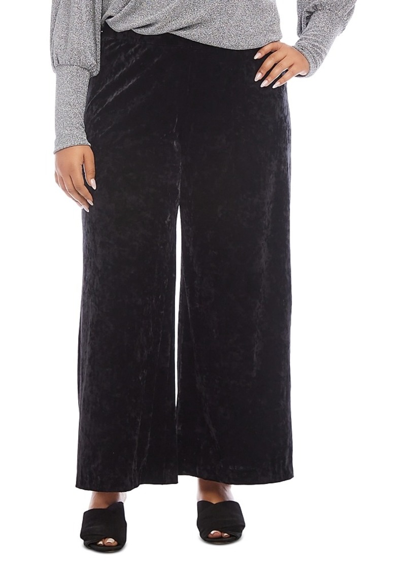 Karen Kane Plus Crushed Velvet Pants