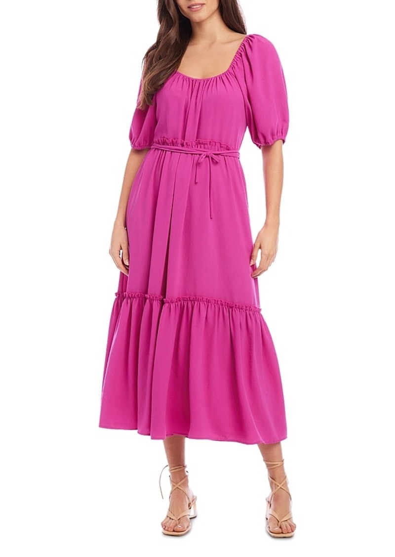 Karen Kane Puff Sleeve Midi Dress