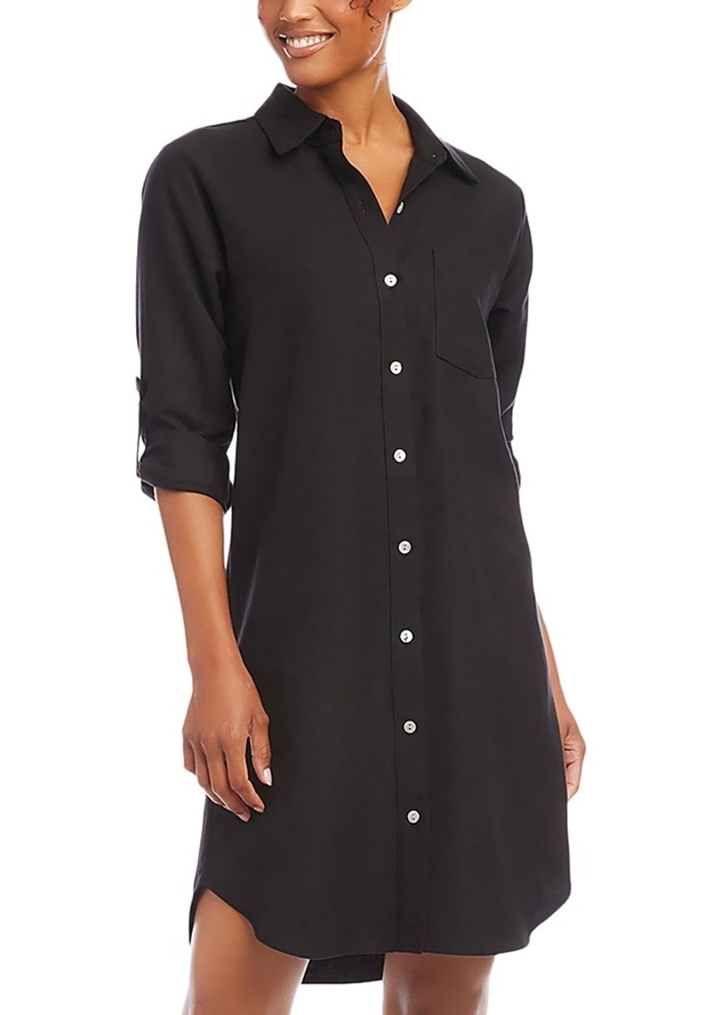 Karen Kane Roll Tab Sleeve Shirt Dress