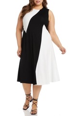 Karen Kane Sleeveless Colorblock Midi Dress