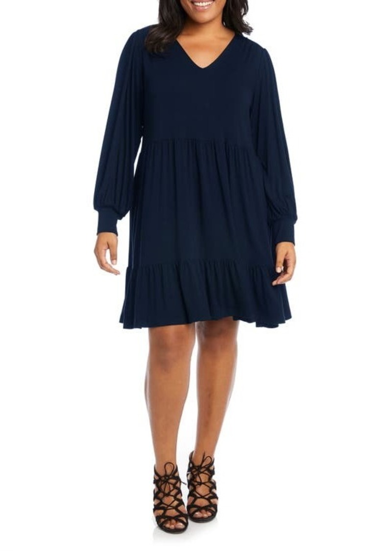 Karen Kane Tiered Long Sleeve Dress
