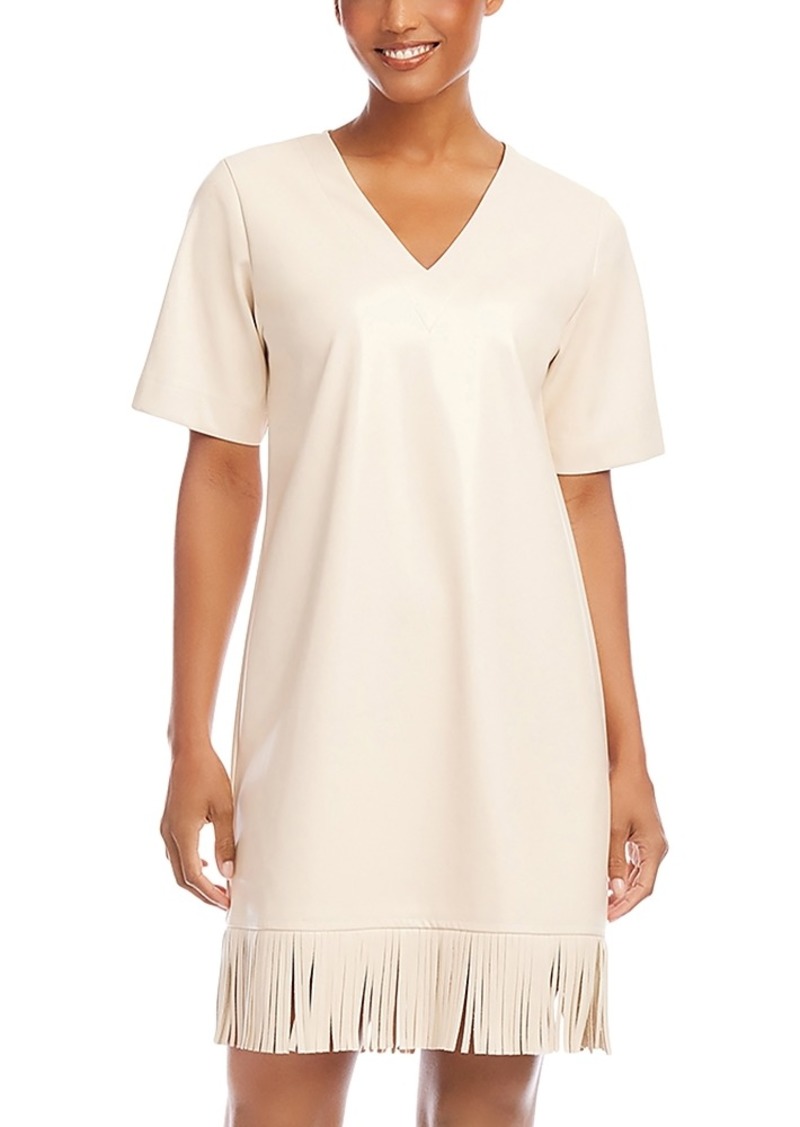 Karen Kane V Neck Fringe Dress