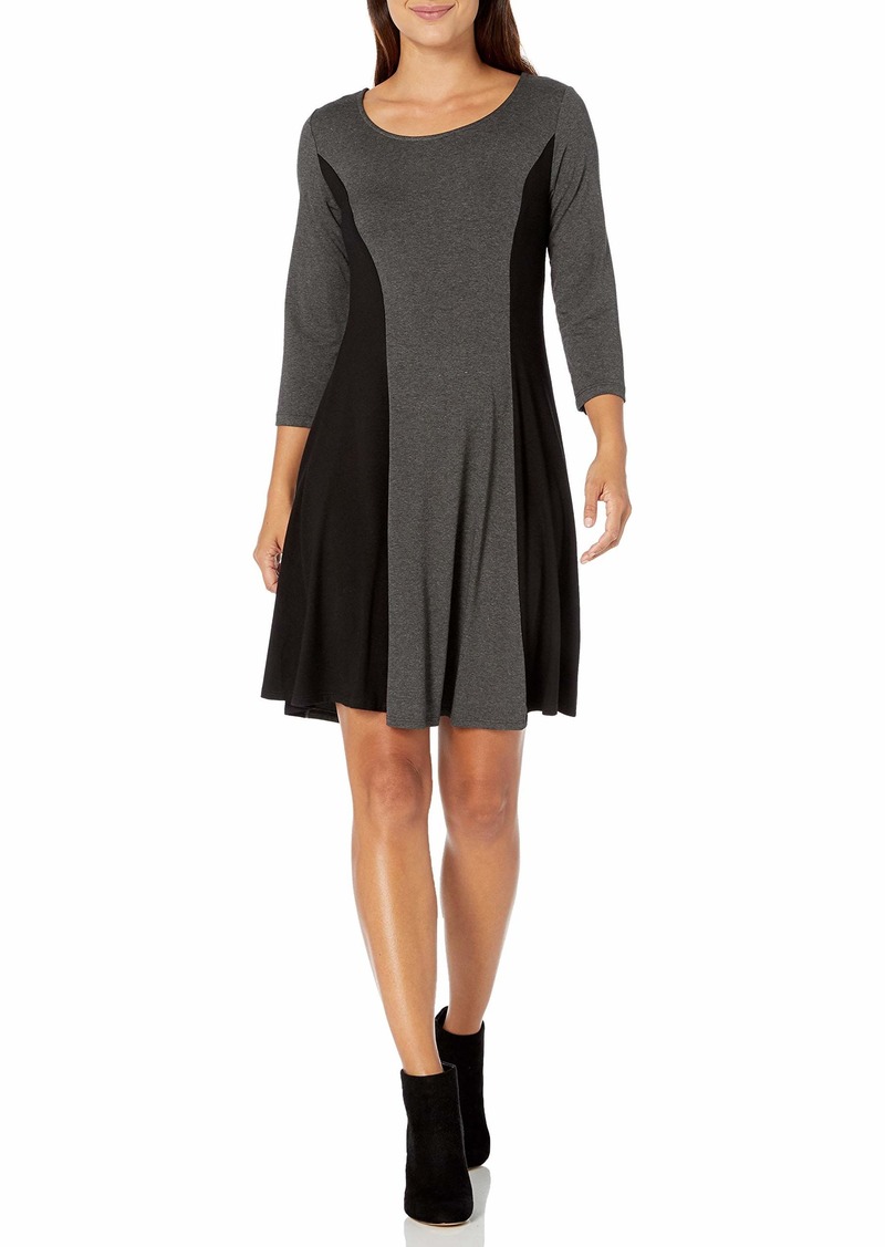 Karen Kane Women's 3/4 Sleeve Colorblock Dress