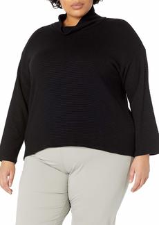 Karen Kane Women's Plus Size Ribbed Turtleneck Sweater