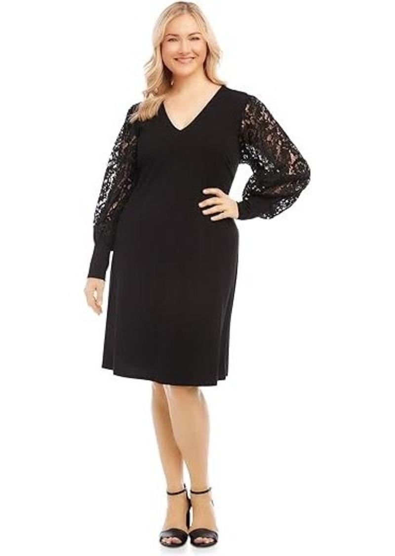 Karen Kane Plus Size Lace Sleeve Dress