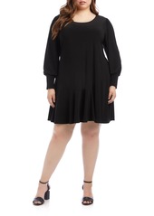 Karen Kane Dakota Blouson Long Sleeve Dress in Black at Nordstrom