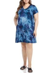 Karen Kane Quinn V-Neck Pocket Dress in Blue at Nordstrom