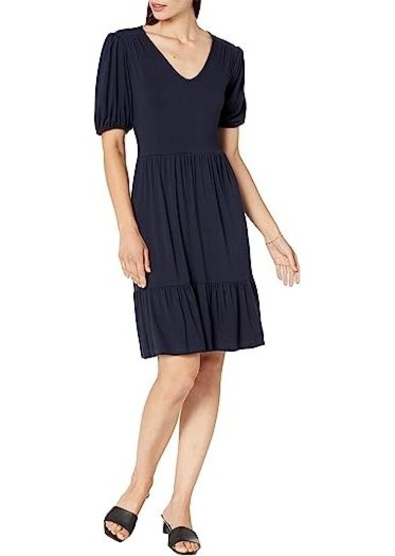 Karen Kane Puff Sleeve Tiered Dress