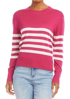Karen Kane Stripe Sweater In Pink