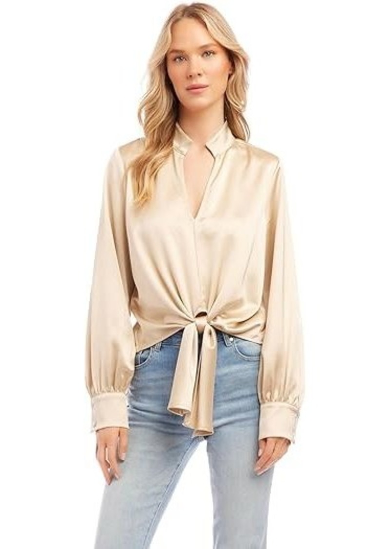 Karen Kane Tie Front Top