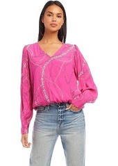 Karen Kane V-Neck Blouse