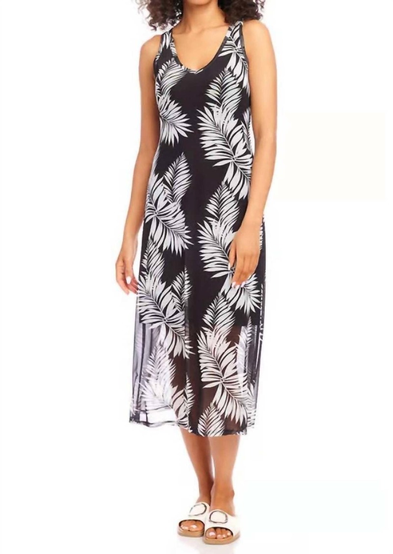 Karen Kane V Neck Midi Dress In Print