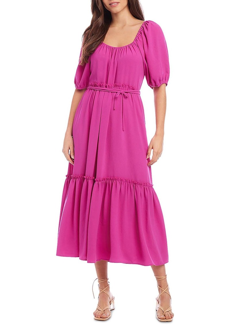 Karen Kane Womens Cocktail Midi Fit & Flare Dress