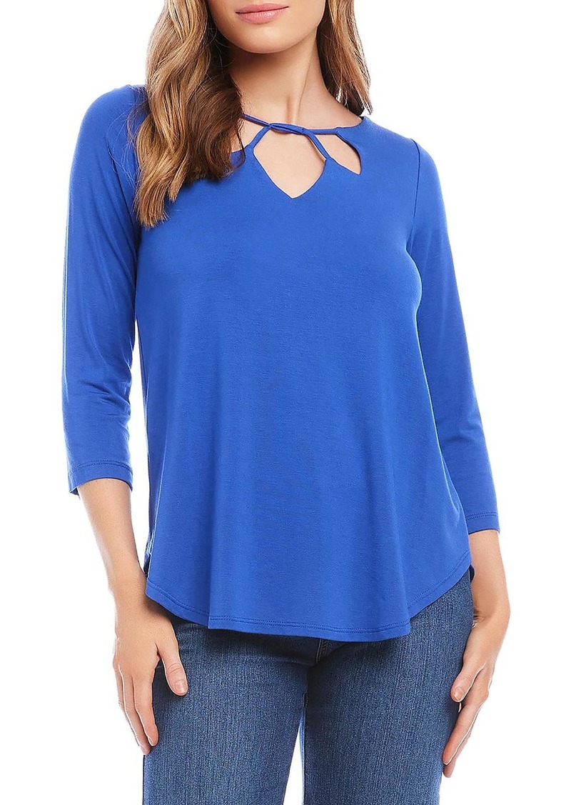 Karen Kane Womens Cut-Out Jersey Pullover Top