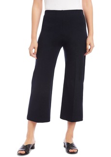 Karen Kane Womens High Rise Wide Leg Cropped Pants