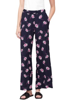 Karen Kane Womens High Waist Floral Wide Leg Pants