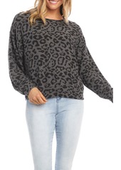 Karen Kane Animal Print Sweatshirt in Leopard at Nordstrom