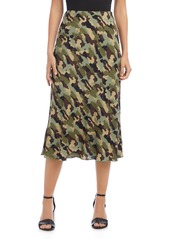 Karen Kane Print Bias Cut Midi Skirt