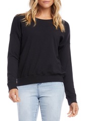 Karen Kane Rib Sweatshirt in Black at Nordstrom