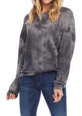 Karen Kane Tie Dye Sweatshirt in Dark Grey at Nordstrom