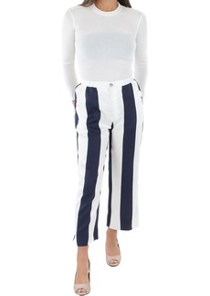 Karen Kane Womens Striped Cropped Wide Leg Pants