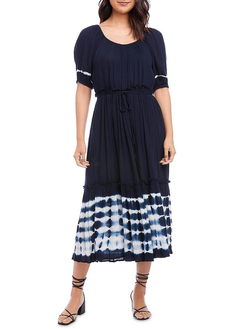 Karen Kane Womens Tie-Dye Long Midi Dress