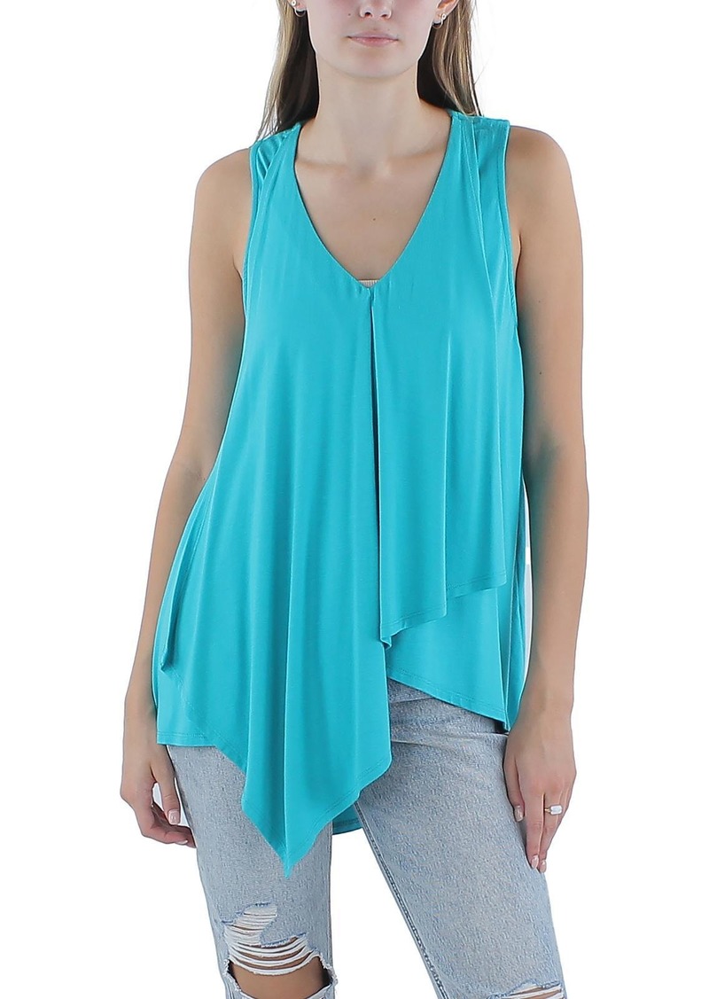 Karen Kane Womens V-Neck Drapey Tank Top