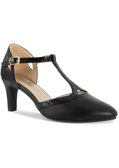 Karen Scott Bilaya Womens Faux Leather Buckle Pumps