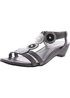 Karen Scott Catrinaa Womens Embellished Open Toe T-Strap Sandals