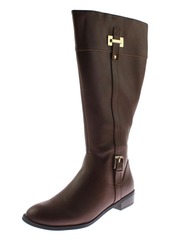 Karen Scott Deliee Womens Wide Calf Faux Leather Knee-High Boots