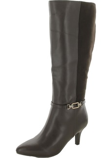 Karen Scott Freylyn Womens Faux Leather Dressy Knee-High Boots