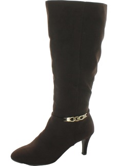 Karen Scott Hanna Womens Faux Leather Tall Mid-Calf Boots