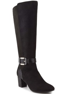 Karen Scott Isabell Womens Faux Leather Tall Knee-High Boots