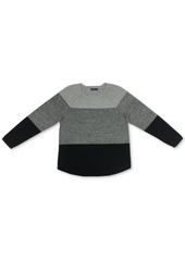 Karen Scott Colorblocked Curved-Hem Sweater, Created for Macy's