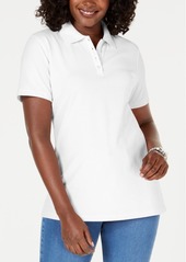Karen Scott Petite Cotton Polo Shirt, Created for Macy's