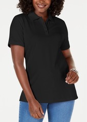 Karen Scott Petite Cotton Polo Shirt, Created for Macy's