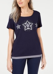 Karen Scott Star Graphic T-Shirt, Created for Macy's