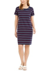 Karen Scott Cotton Striped Dress, Created for Macy's