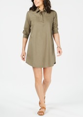 Karen Scott Mini Cotton Shirt Dress, Created for Macy's