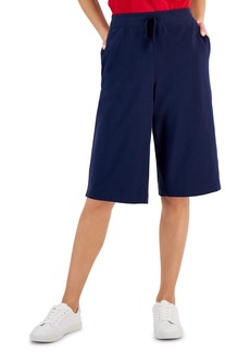 Karen Scott Knit Skimmer Shorts, Created for Macy's - Intrepid Blue