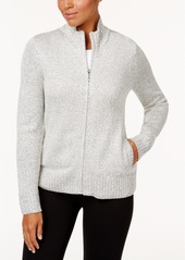 Karen Scott Zip-Front Sweater, Created for Macy's