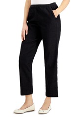 Karen Scott Petite Denim Pull-On Pants, Created for Macy's