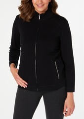 Karen Scott Petite French Terry Zip-Front Jacket, Created for Macy's