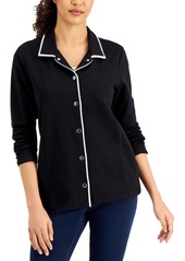 Karen Scott Piped Collared Jacket, Created for Macy's